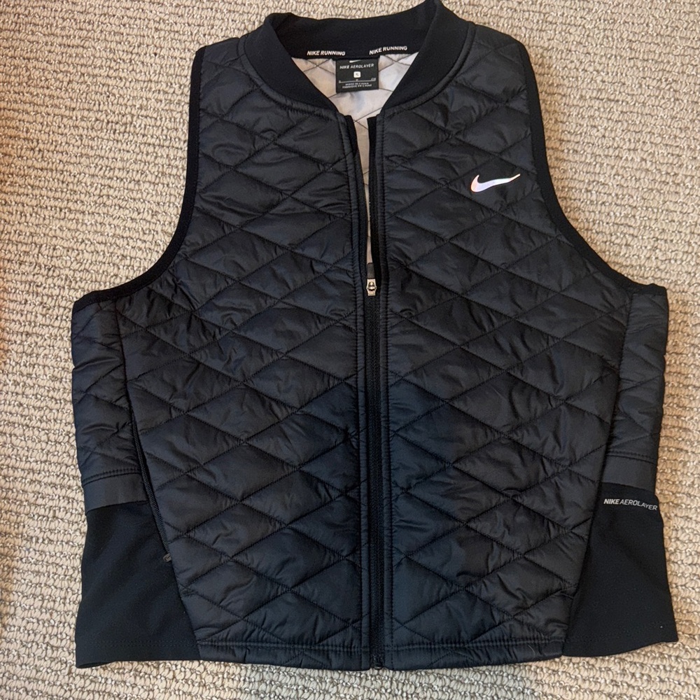 Nike Aerolayer Women's Black Quilted Vest Small